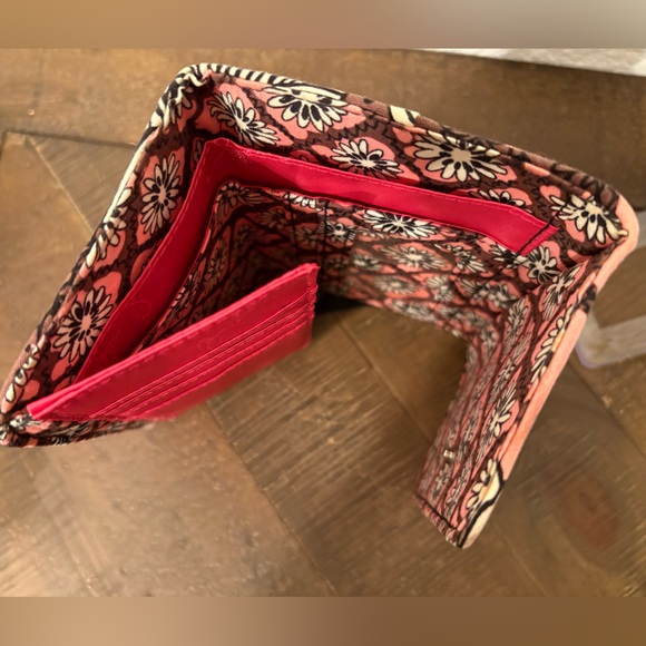 Vera Bradley Pink and Cream Floral Wallet-Clutch - Picture 4 of 4